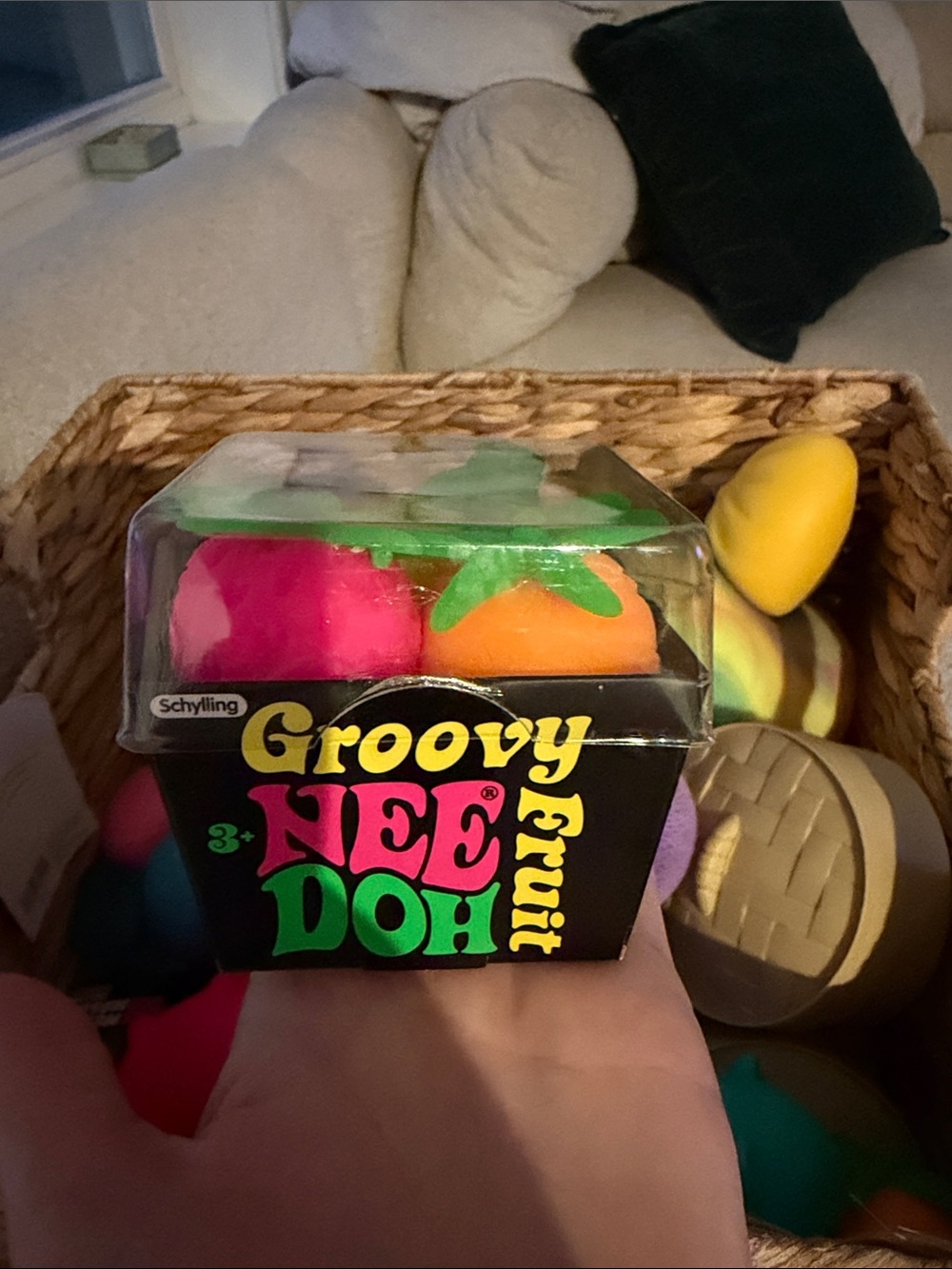 Groovy NeeDoh Fruit Squeeze Toy Set - Pink & Orange